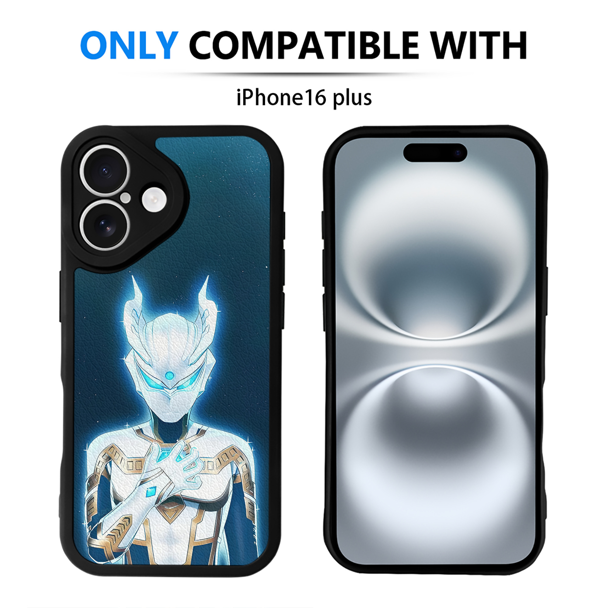 （画像用） ウルトラマン Ultraman 【iPhone 16シリーズ対応】シリコンスマホケース（レザー調） 材質：シリコン